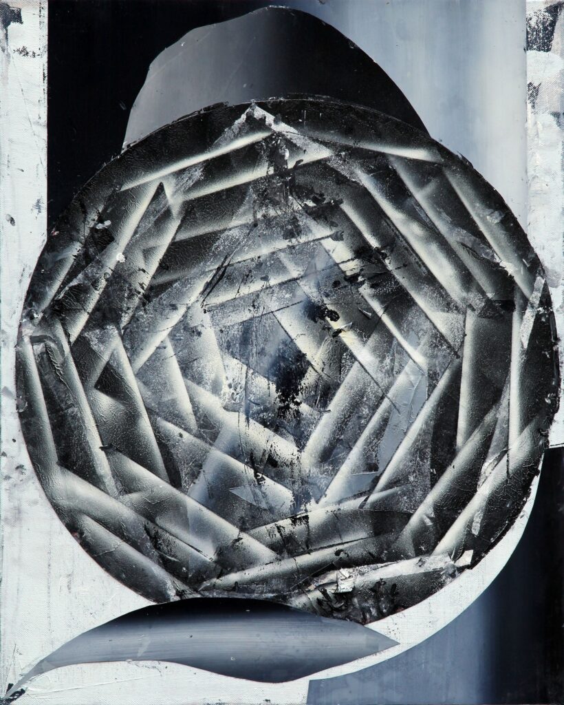 UNTITLED, oil and paper on canvas, 60x48cm, 2012