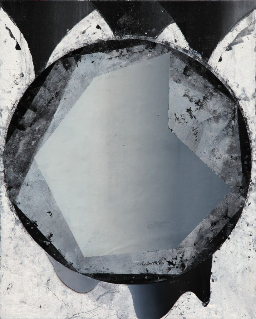 UNTITLED, oil and paper on canvas, 60x48cm, 2012