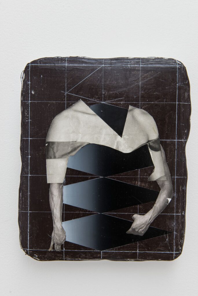 Untitled, oil, acrylic and paper on canvas, 2014