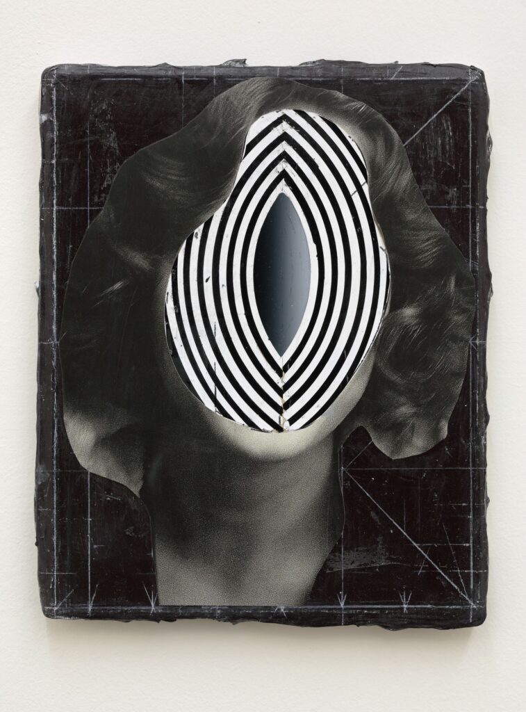 Untitled (portrait II), oil, acrylic and paper on canvas, 30x24cm, 2014