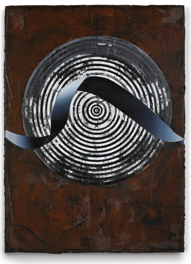 UNTITLED(M.D.), 220 x 160 cm, oil and paper on canvas, ACT - Art Collection Telekom, 2014