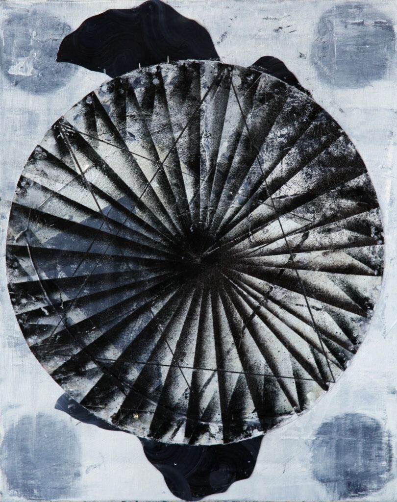 For Charles Mingus II, oil and paper on canvas, 60x48cm, 2012