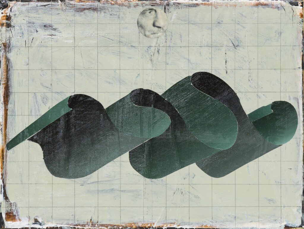 Untitled, 40x30cm, oil, acrylic and paper on canvas, 2013