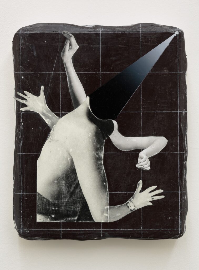 Untitled (move I), oil, acrylic and paper on canvas, 30x24cm, 2014