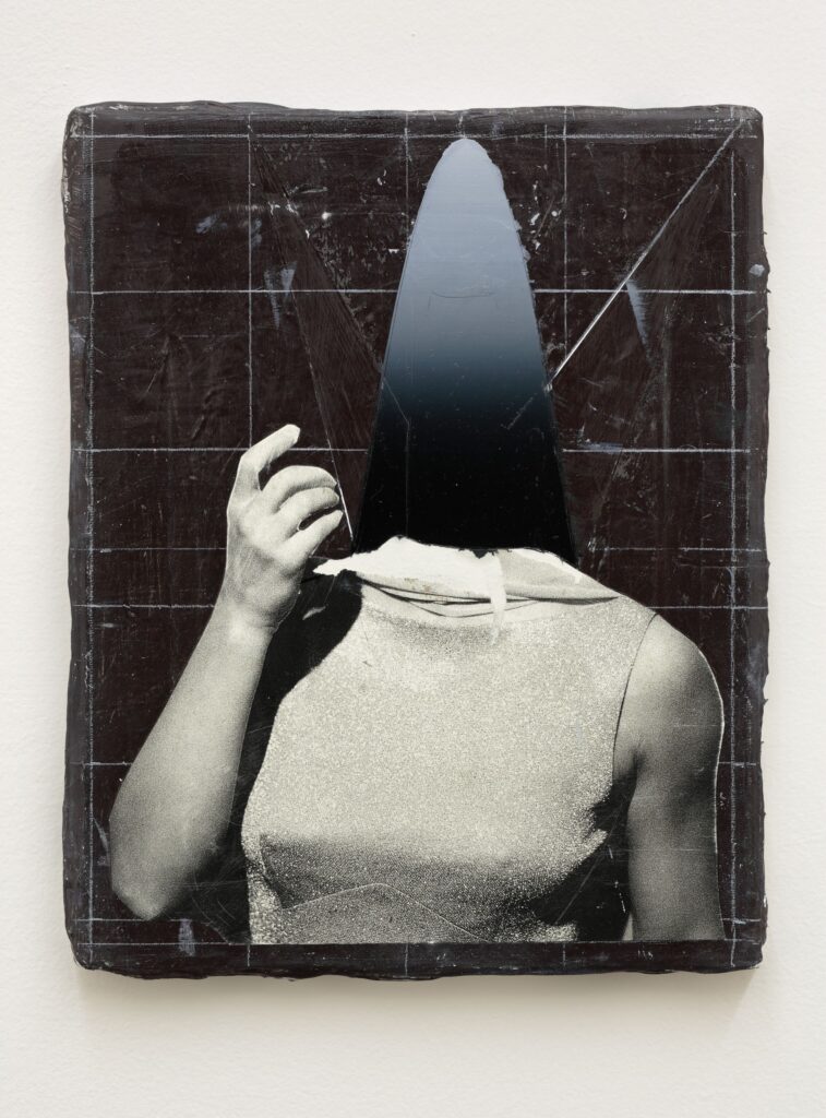 Untitled, oil, acrylic and paper on canvas, 30x24cm, 2014