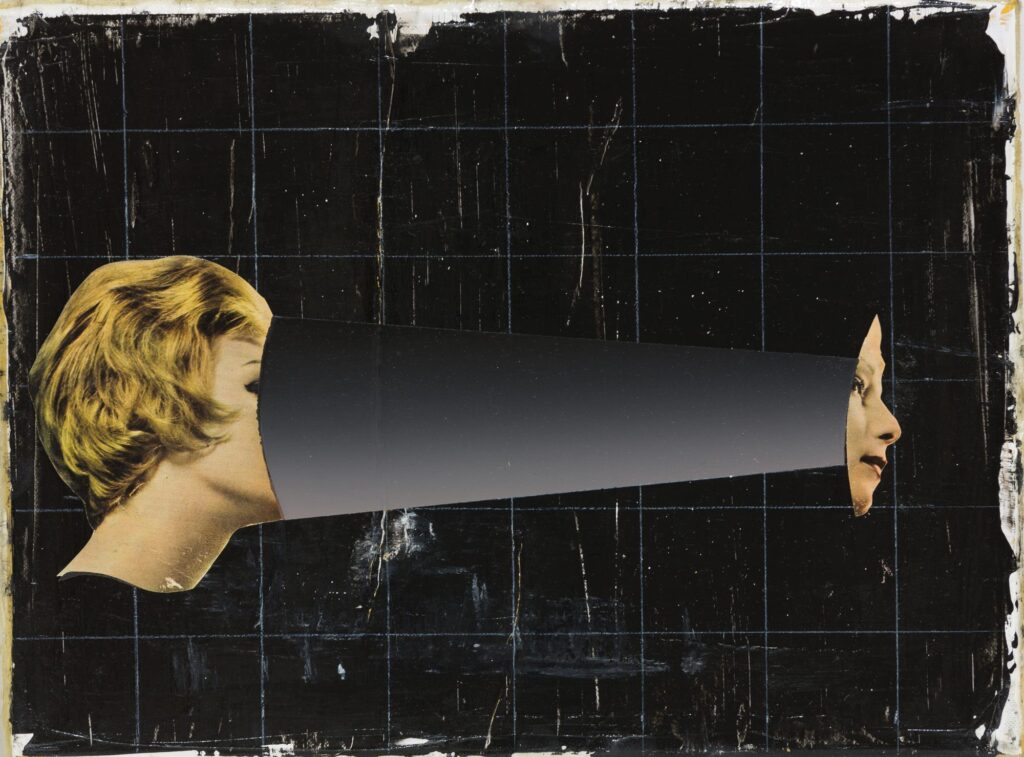 Untitled, 40x30cm, oil, acrylic and paper on canvas, 2013