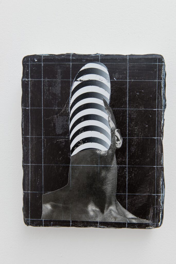 Untitled, oil, acrylic and paper on canvas, 2014