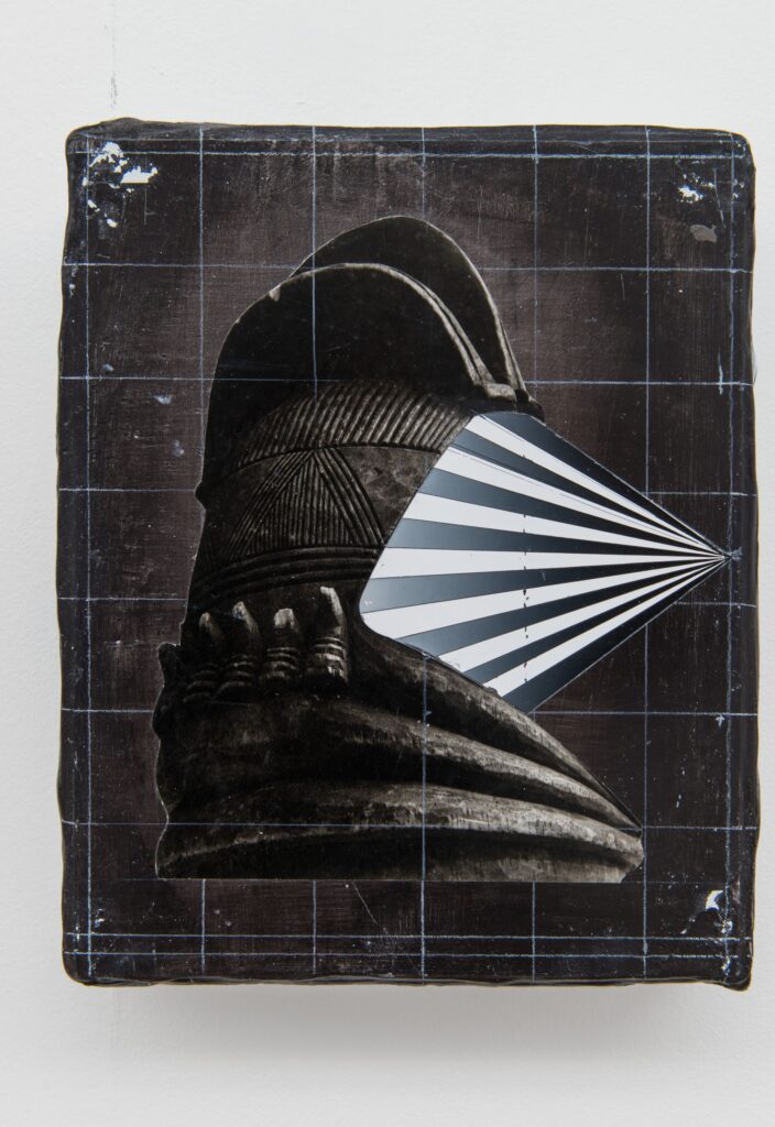 Untitled, oil, acrylic and paper on canvas, 2014