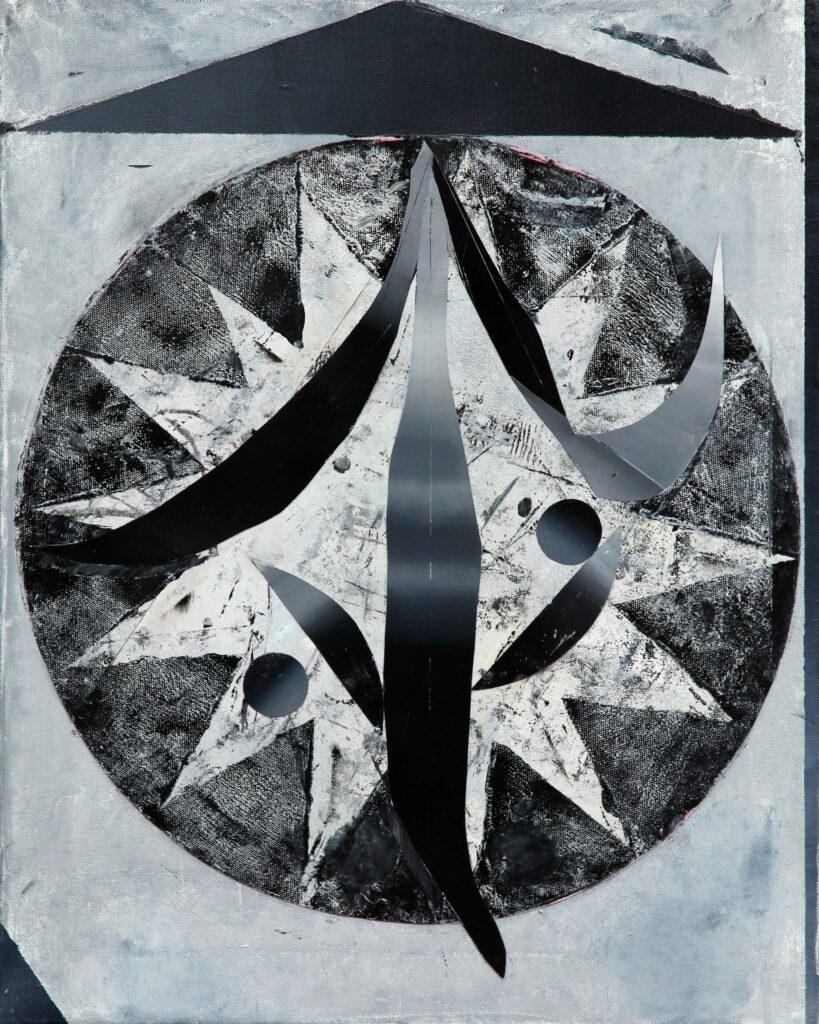 UNTITLED, oil and paper on canvas, 60x48cm, 2012