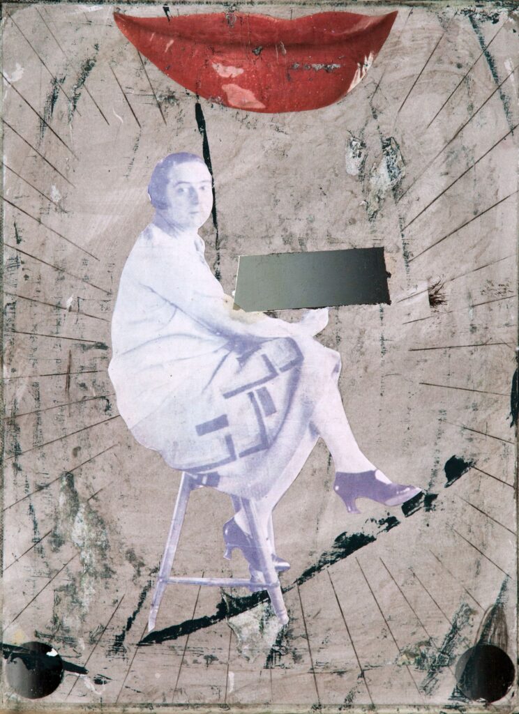 Untitled, 40x30cm, oil, acrylic and paper on canvas, 2013