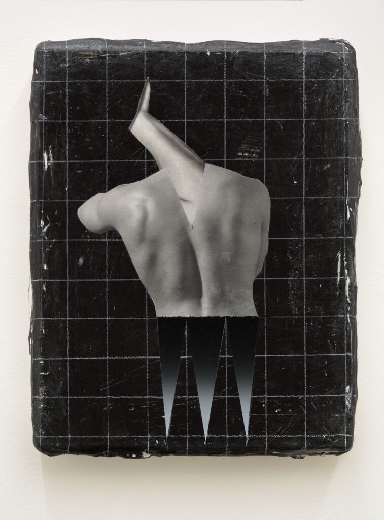 Untitled (move II), oil, acrylic and paper on canvas, 30x24cm, 2014