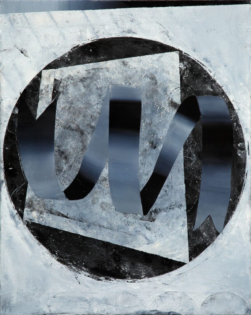 Whisper, oil and paper on canvas, 60x48cm, 2012