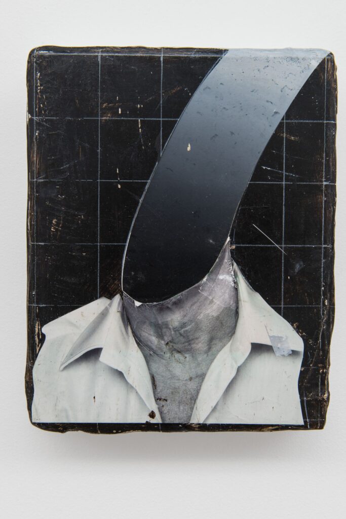 Untitled, oil, acrylic and paper on canvas, 2014