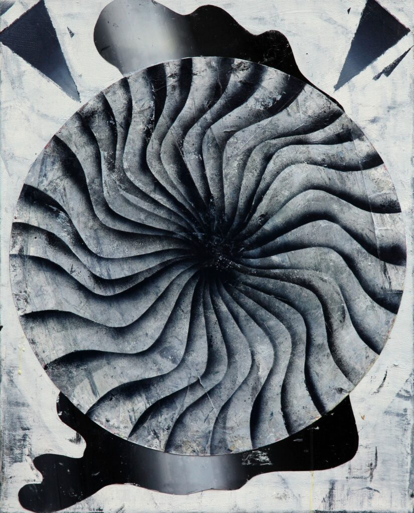 Variete, oil and paper on canvas, 60x48cm, 2012