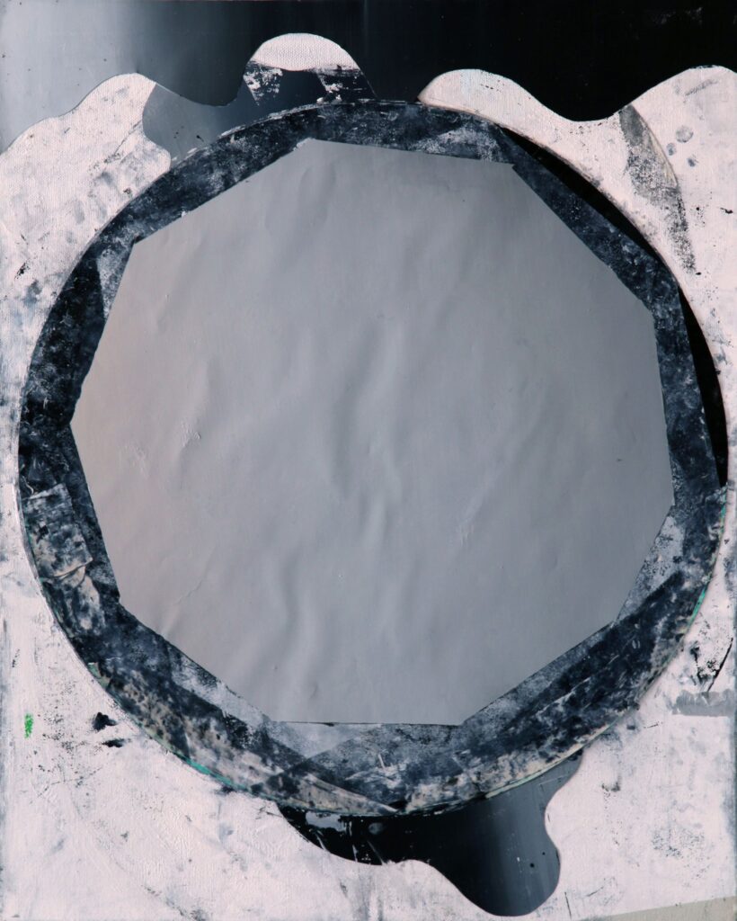 UNTITLED, oil and paper on canvas, 60x48cm, 2012