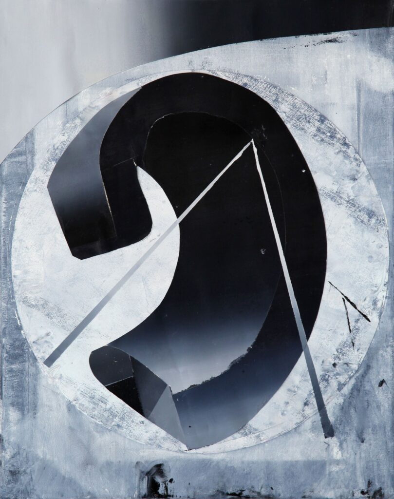 UNTITLED (artificialismus), oil and paper on canvas, 60x48cm, 2012