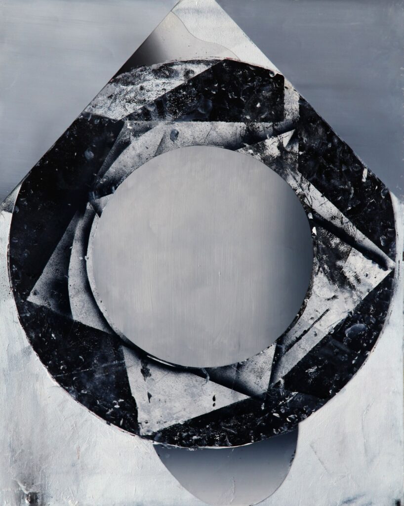 UNTITLED, oil and paper on canvas, 60x48cm, 2012