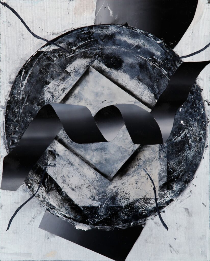 UNTITLED, oil and paper on canvas, 60x48cm, 2012