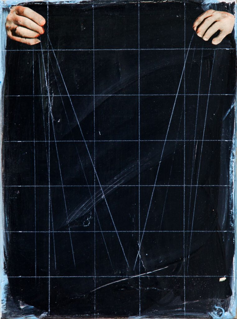 Untitled, 40x30cm, oil, acrylic and paper on canvas, 2013