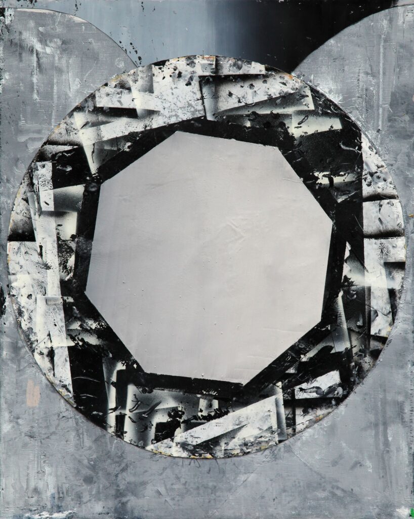 UNTITLED, oil and paper on canvas, 60x48cm, 2012