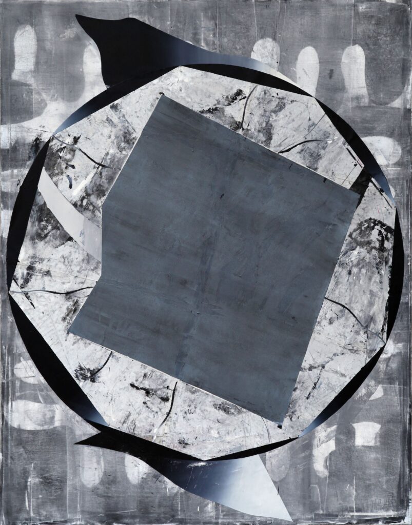 UNTITLED, oil and paper on canvas, 230x180cm, 2012