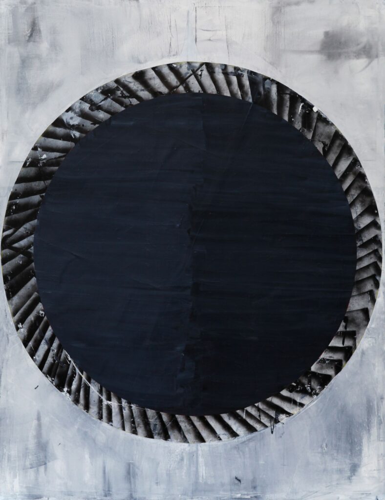 Question, 240x185cm, oil and paper on canvas, 2012