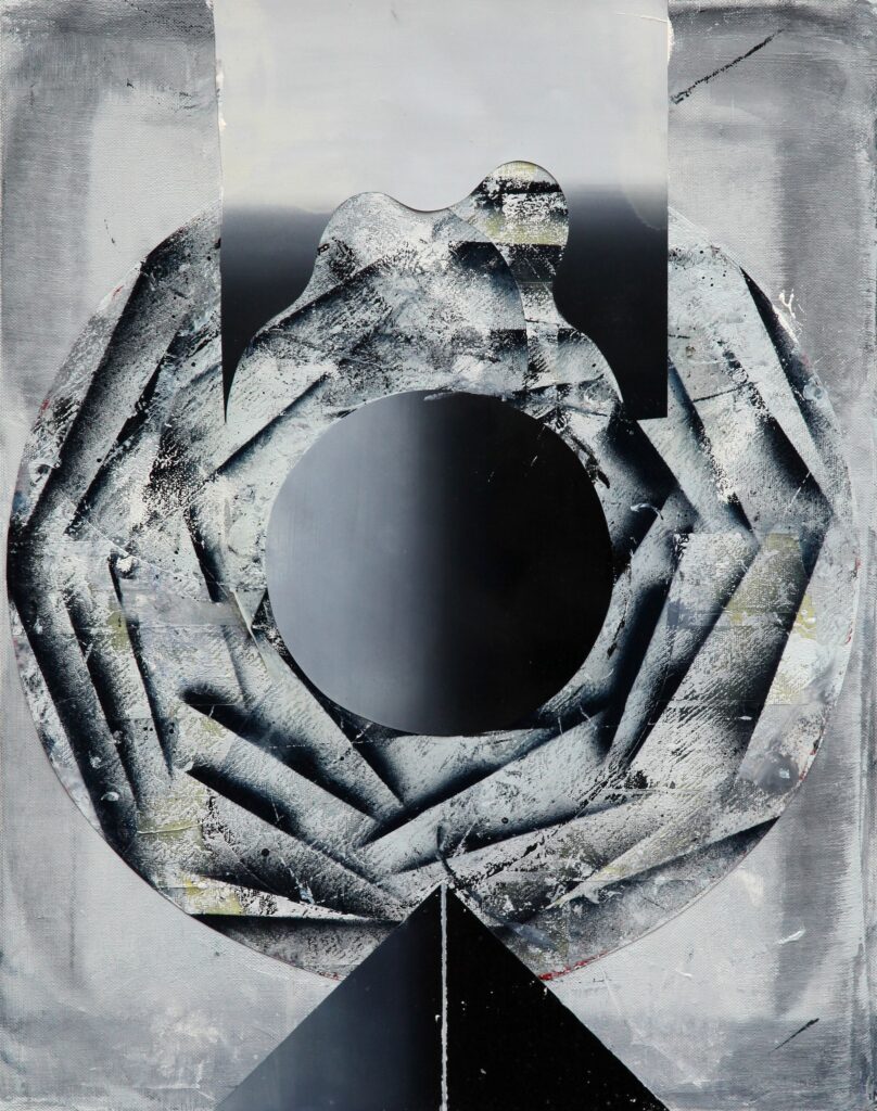 UNTITLED, oil and paper on canvas,60x48cm, 2012