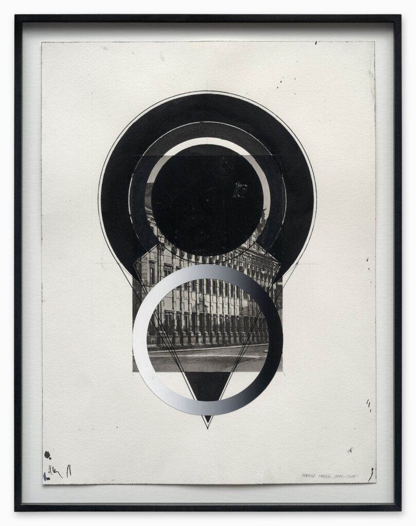 Untitled, acrylic, fix ink, foil and collage on paper, 61x46 cm, frame 68x53cm, 2018-2020