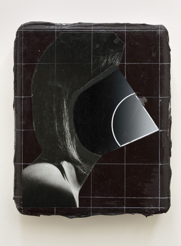 Untitled (portrait III), oil, acrylic and paper on canvas, 30x24cm, 2014