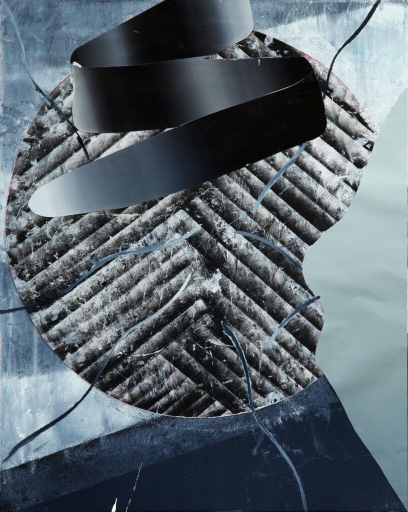 UNTITLED, oil and paper on canvas, 60x48cm, 2012