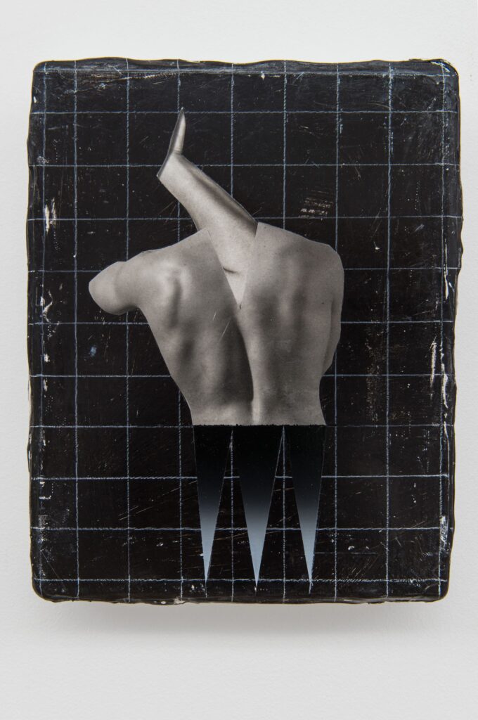 Untitled, oil, acrylic and paper on canvas, 2014