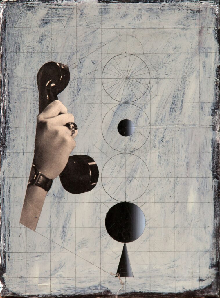 Untitled, 40x30cm, oil, acrylic and paper on canvas, 2013