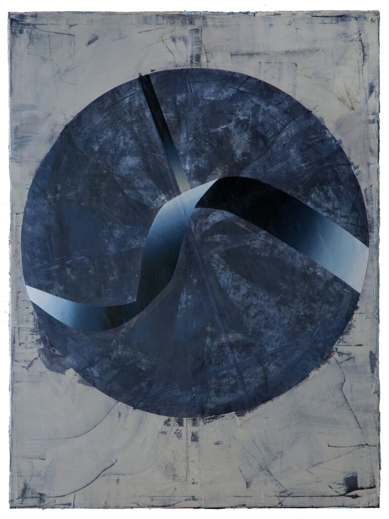 UNTITLED, oil and paper on canvas, 220x165cm, 2013