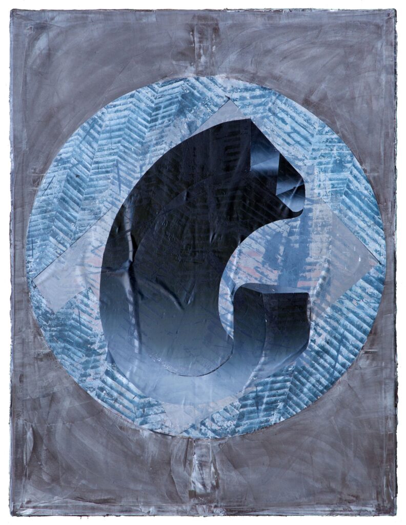 UNTITLED, oil and paper on canvas, 230x175cm, 2013