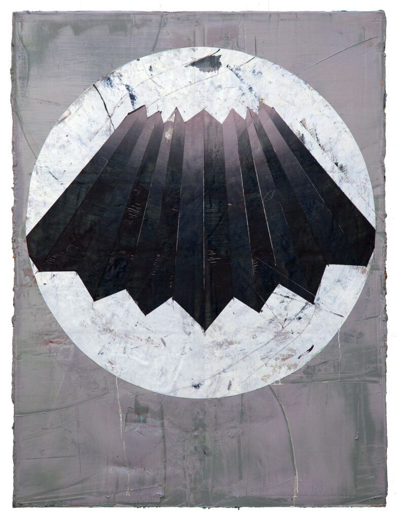 UNTITLED, oil and paper on canvas, 200x150cm, 2013