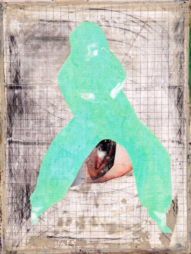 Untitled, 40x30cm, oil, acrylic and paper on canvas, 2013