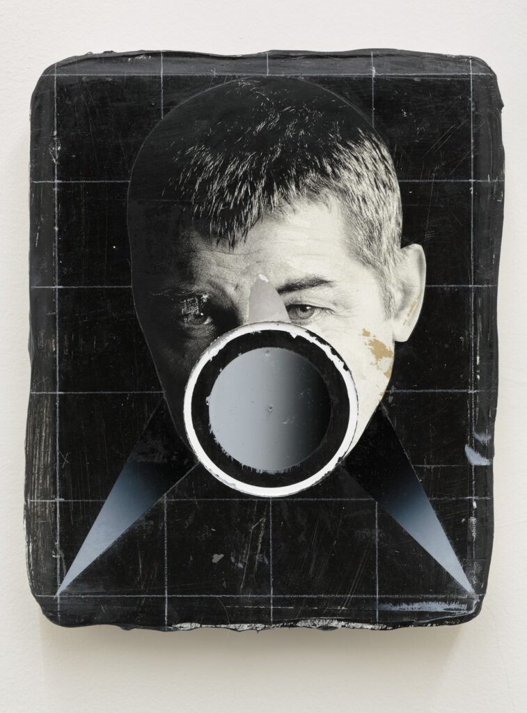 Untitled, oil, acrylic and paper on canvas, 30x24cm, 2014