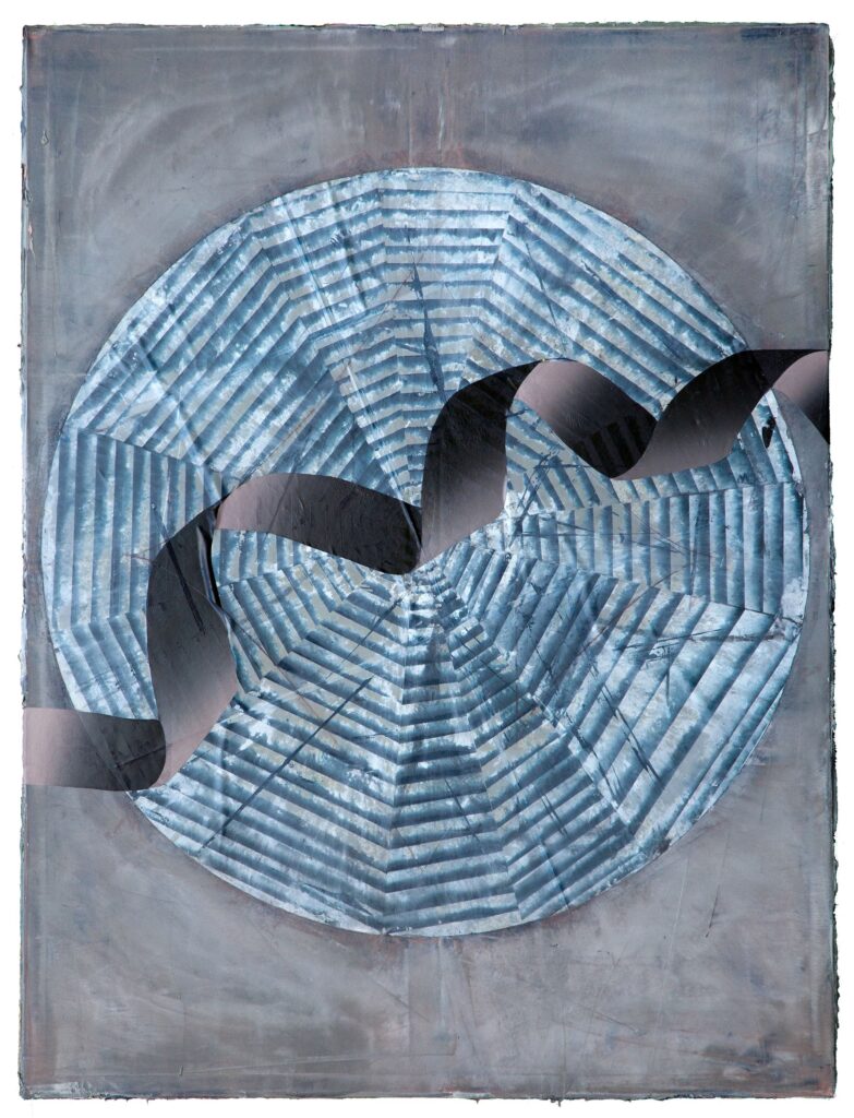 UNTITLED, oil and paper on canvas, 230x175cm, 2013