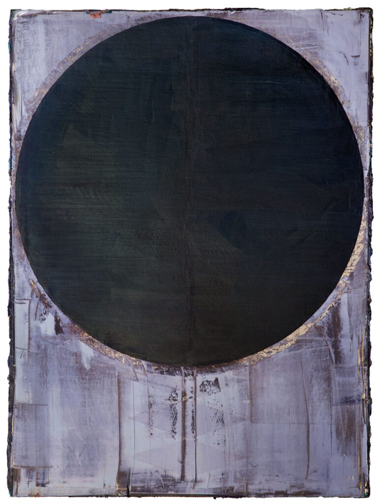 Black Mirror III, 250x185cm, oil and paper on canvas, 2013