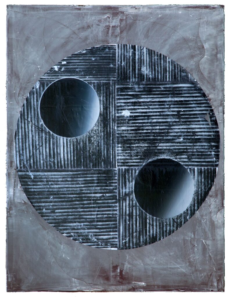 Copernicus I, 230x175cm, oil and paper on canvas, 2013