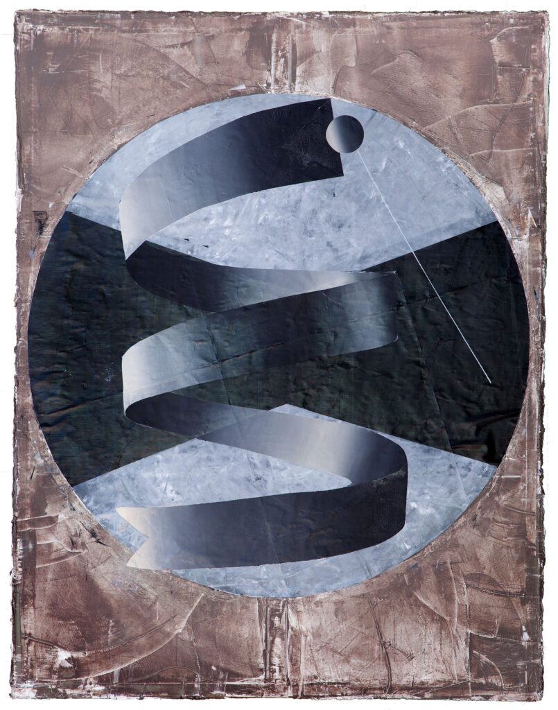 Copernicus II, 240x185cm, oil and paper on canvas, 2013