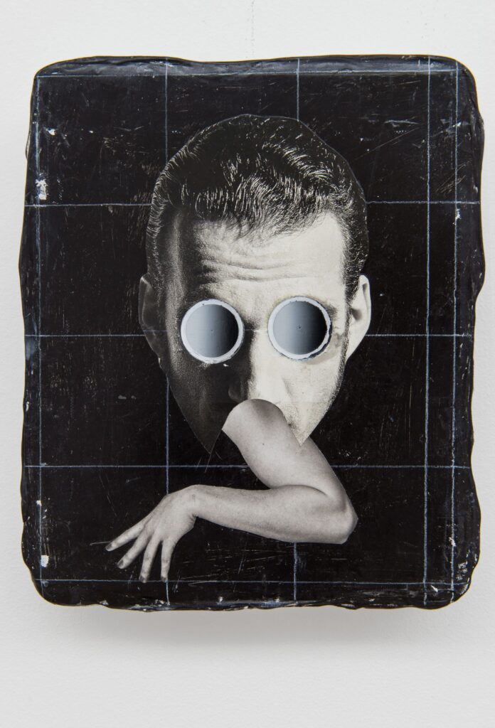 Untitled, oil, acrylic and paper on canvas, 2014