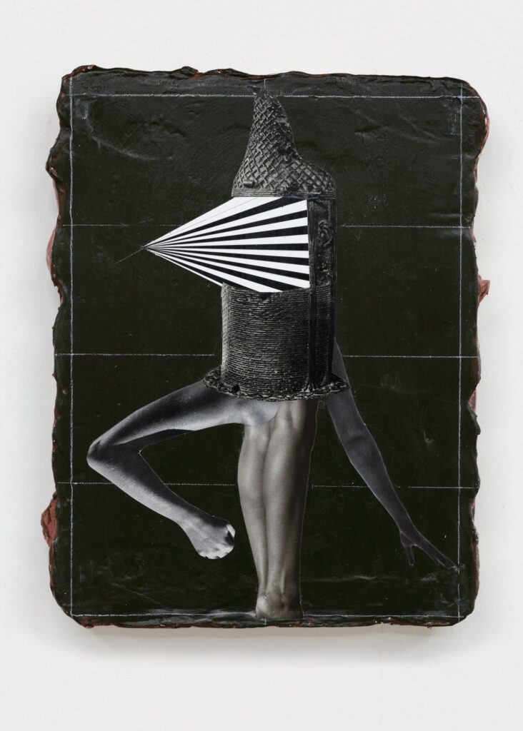 Untitled, acrylic, oil pastel and paper on board, 40x30cm, 2018