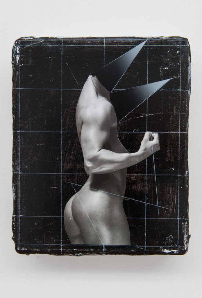 Untitled, oil, acrylic and paper on canvas, 2014