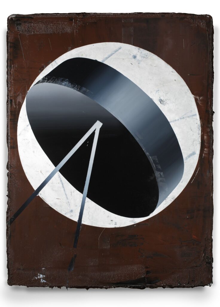 UNTITLED (scope of time), 120 x 90 cm, oil and paper on canvas, 2014