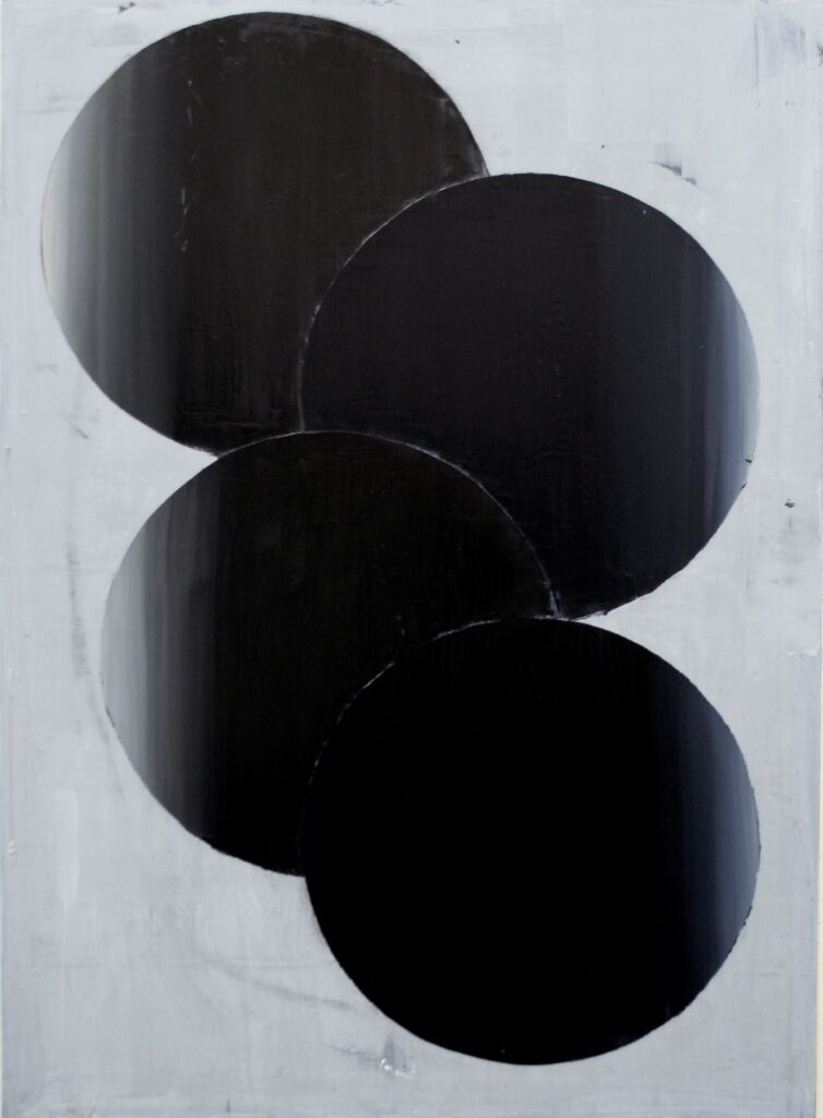 Cluster and water, darkness,oil on canvas,175x125cm,2011