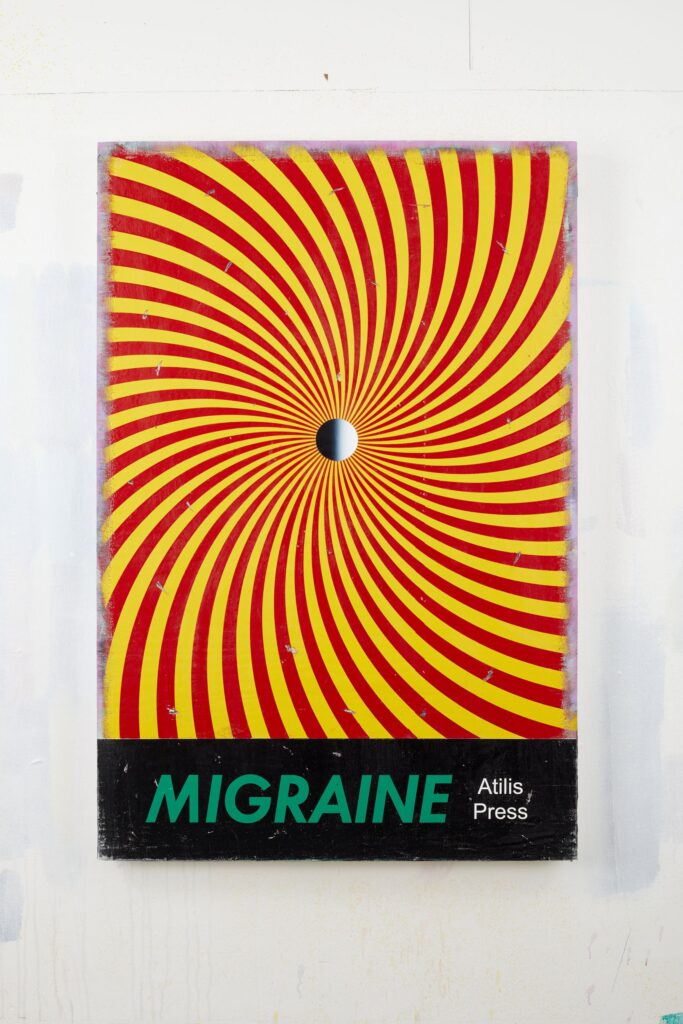 Migraine, Acrylic on board, 120x80cm, 2021