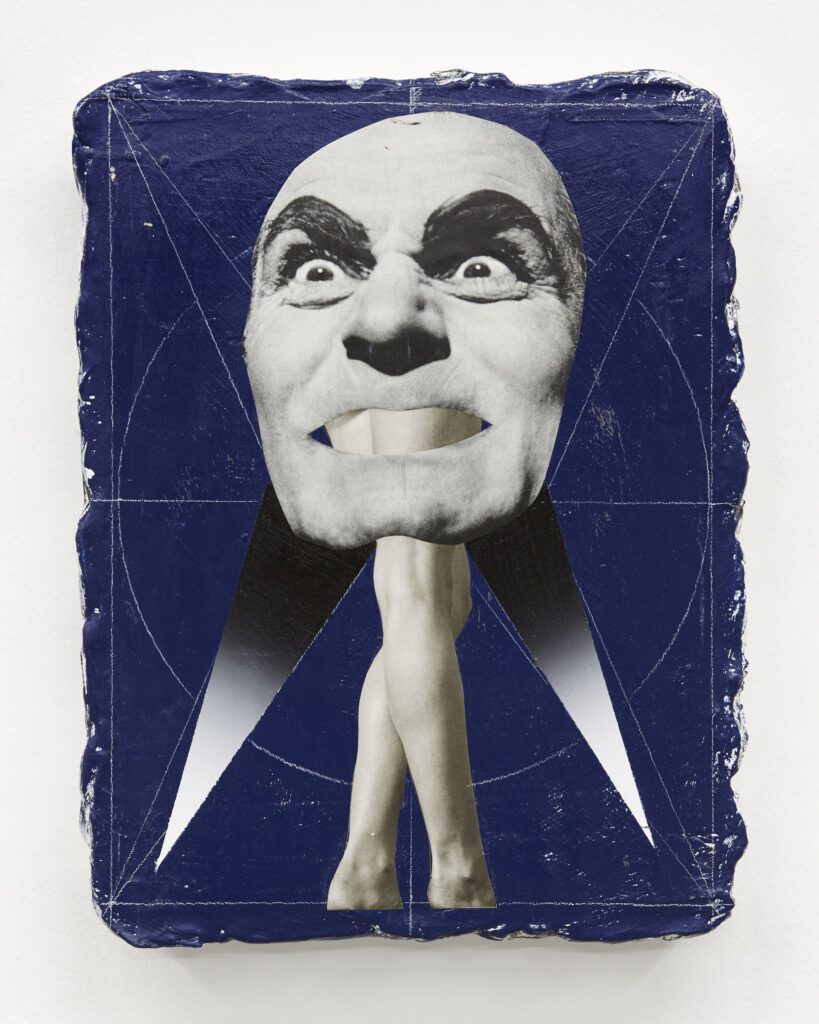 Untitled, acrylic, oil pastel and paper on board, 40x30cm, 2018