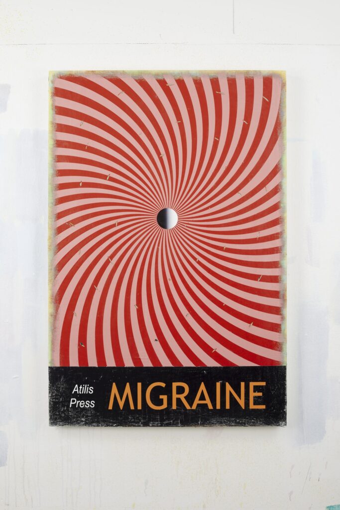 Migraine, Acrylic on board, 120x80cm, 2021