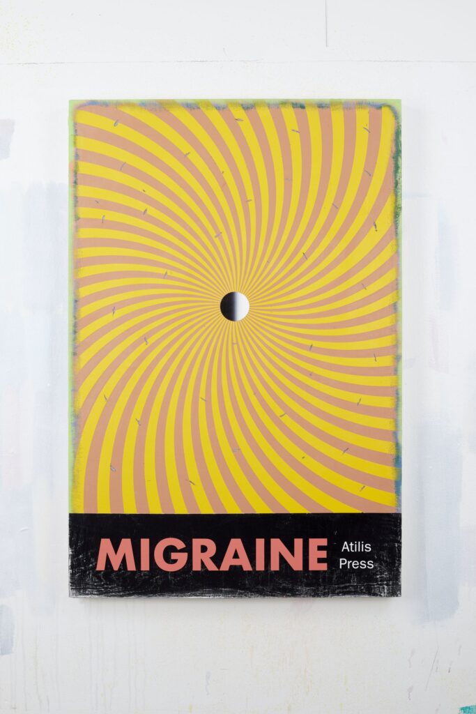 Migraine, Acrylic on board, 120x80cm, 2021